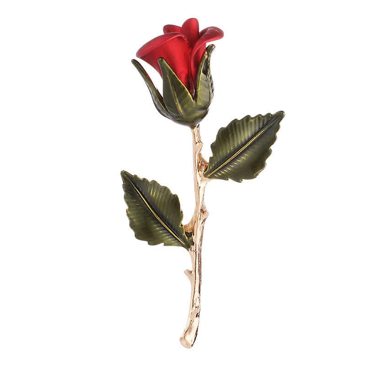 Männer Romantische Goldene Rosen Brosche