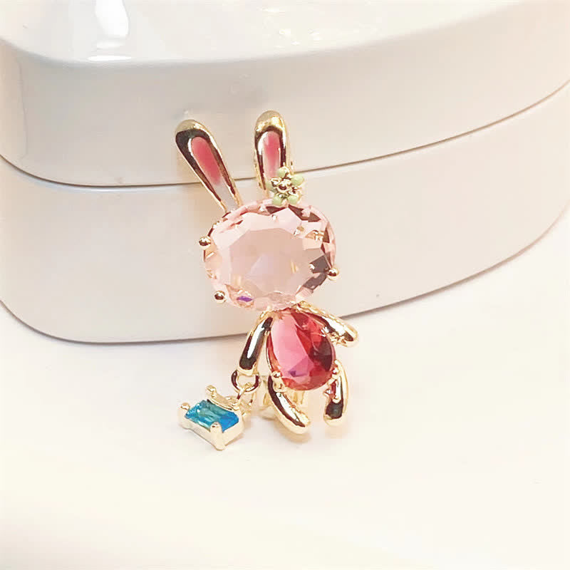 Damen Pink Bunny Kleine Hase Brosche