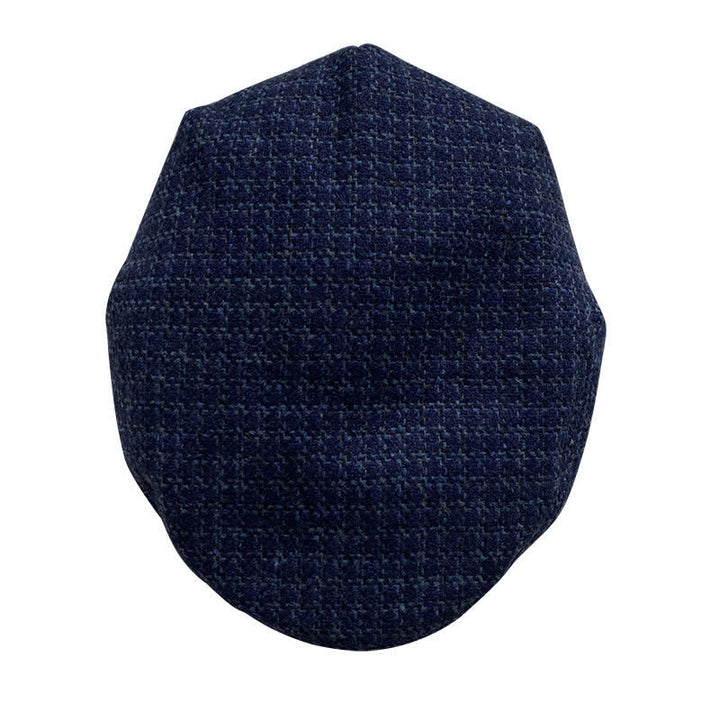 Marineblauer Karo Herbst Winter Barett Mütze