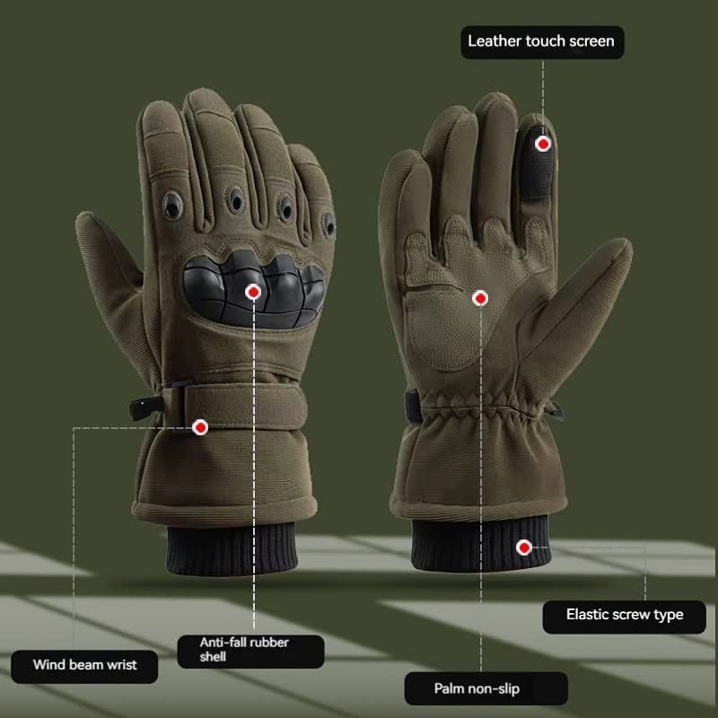 Winter Thermische Alle Finger Schützende Taktische Handschuhe
