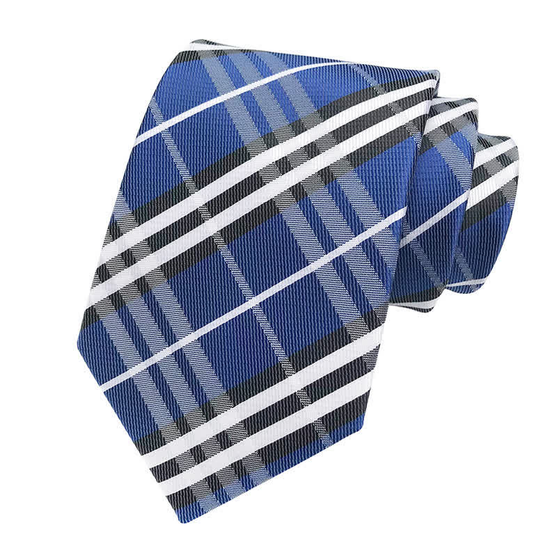 Herrenkrawatte mit schottischem Karomuster - Blau - image 10