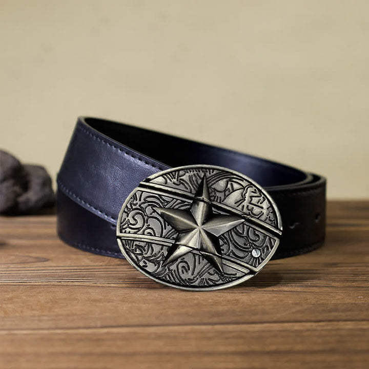 DIY-Ledergürtel für Herren mit verstecktem Pentagramm-Klappmesser