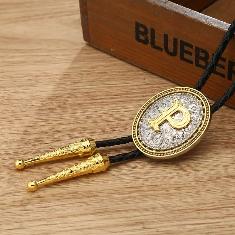 Western Cowboy Hemdzubehör Buchstaben Alphabet A bis Z Bolo Tie - P - image 19