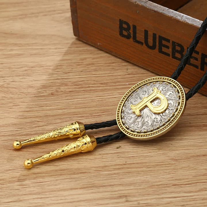 Western Cowboy Hemdzubehör Buchstaben Alphabet A bis Z Bolo Tie - P - image 19