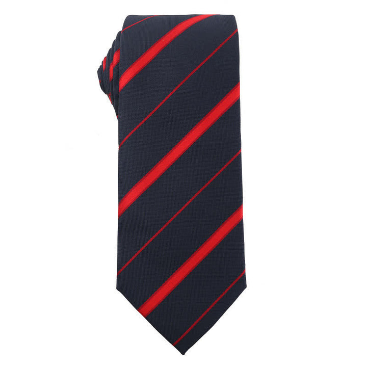 Herrenkrawatte Energetic Red Black Series Gestreift