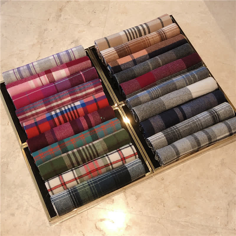 Unisex-Schal aus Lammfell im Edinburgh-Karo-Design, groß und warm - image 3