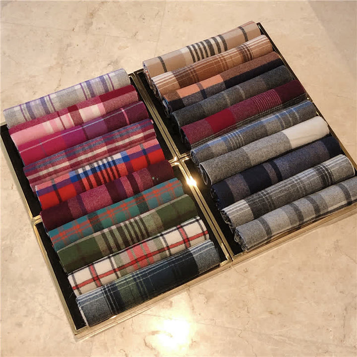 Unisex-Schal aus Lammfell im Edinburgh-Karo-Design, groß und warm - image 3