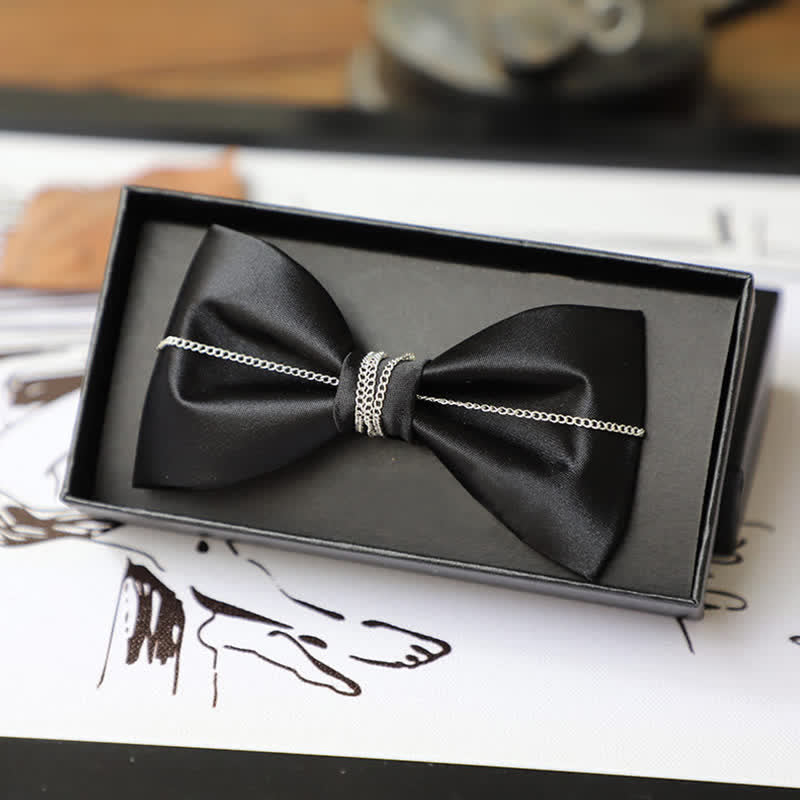 Herren Fliege mit Bling Kette