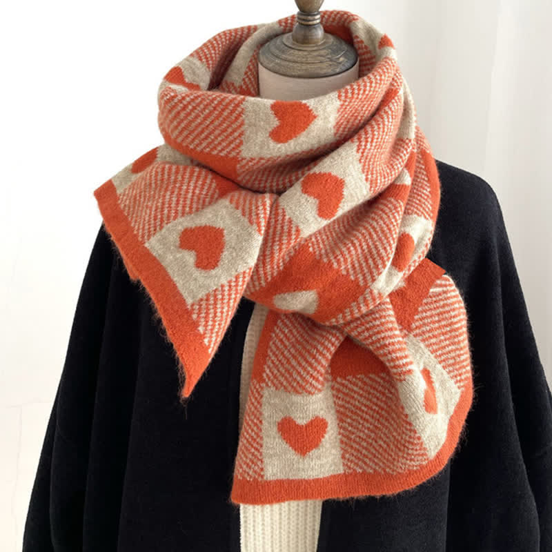 Doppelseitiger Chunky Love Karoschal für Damen