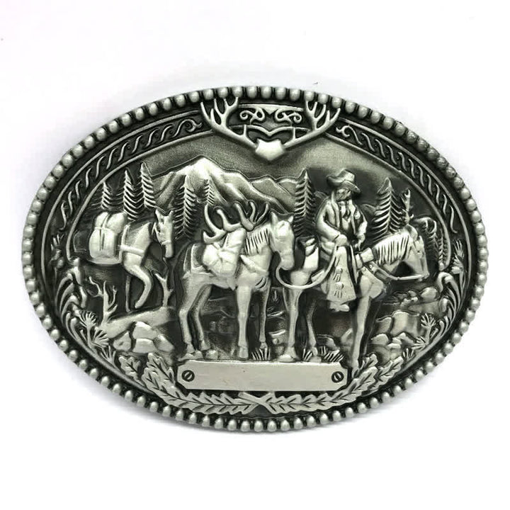 Herren DIY Cowboy Ritter Führt Pferd Schnalle Ledergürtel
