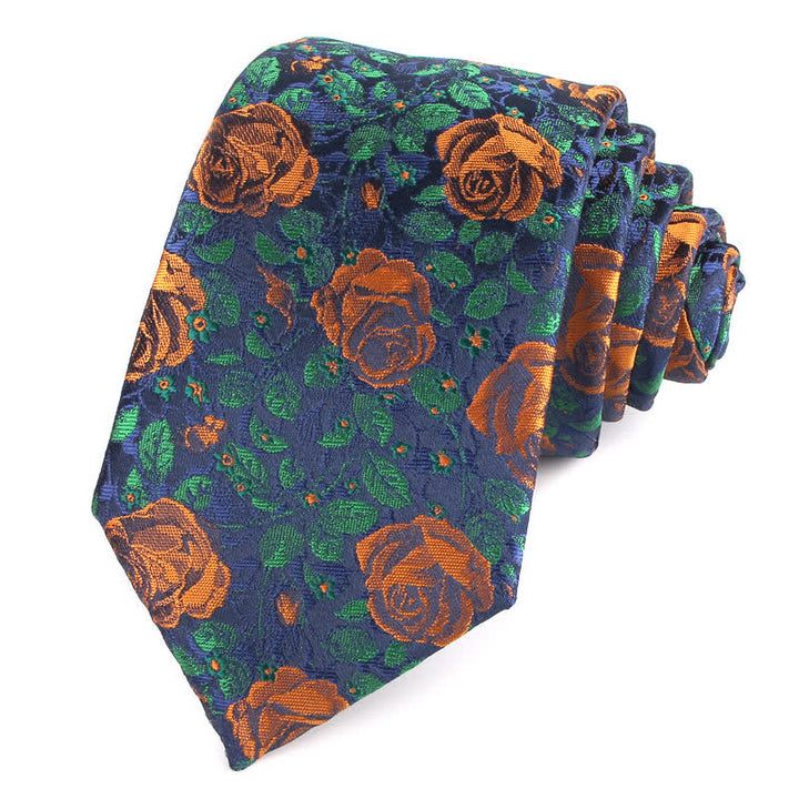 Elegante Krawatte für Männer mit Rosenblättern