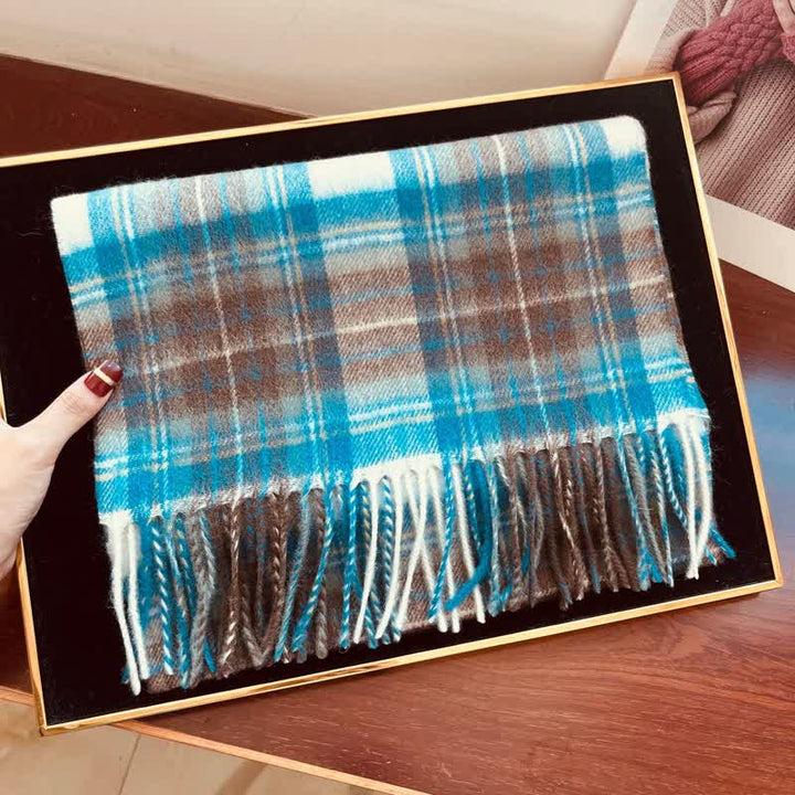 Unisex-Schal aus Lammfell im Edinburgh-Karo-Design, groß und warm - #31 - image 50