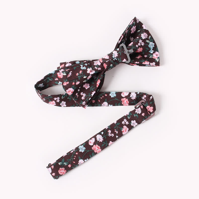 Herren Baumwollfliege mit Blumenmuster und doppelter Lage