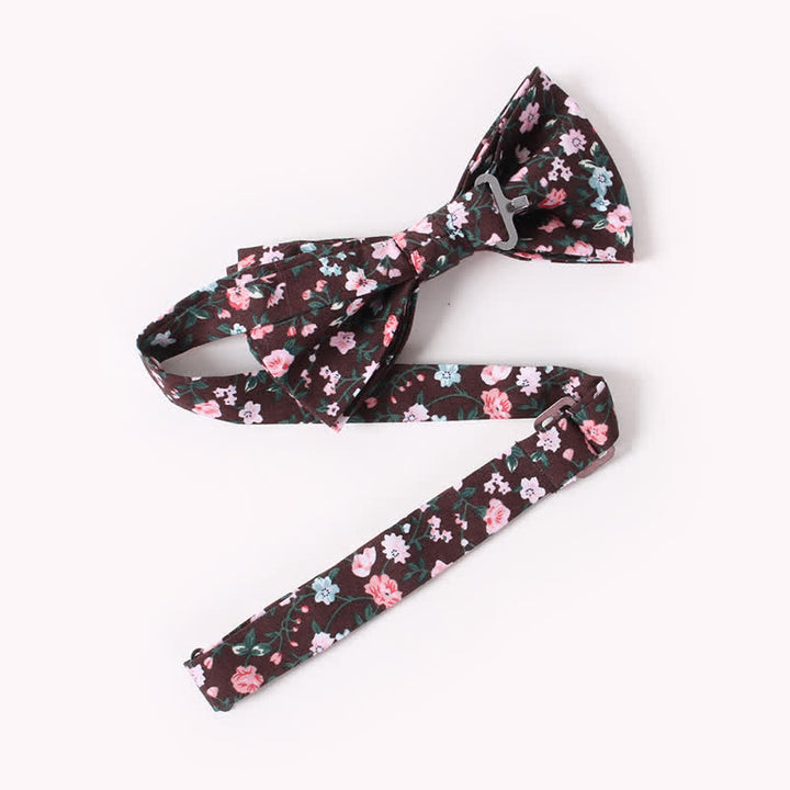 Herren Baumwollfliege mit Blumenmuster und doppelter Lage