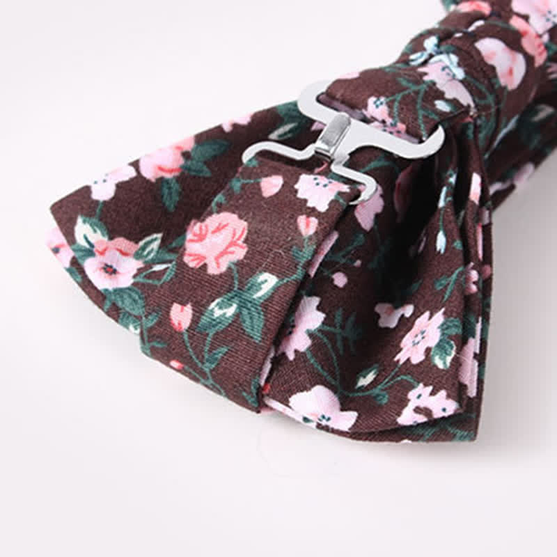 Herren Baumwollfliege mit Blumenmuster und doppelter Lage