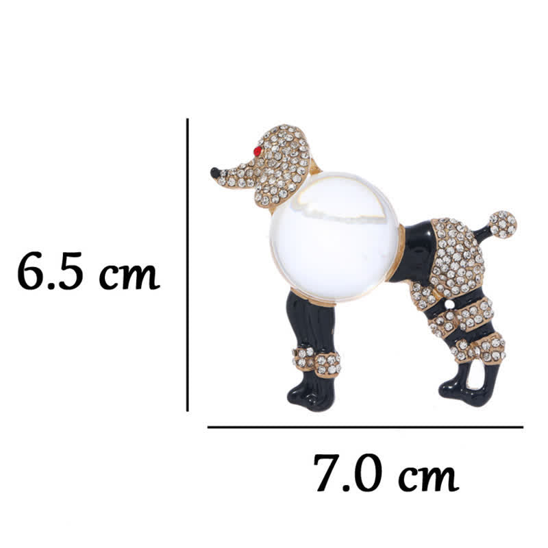 Damen Kreative Jelly Belly Pudel Brosche