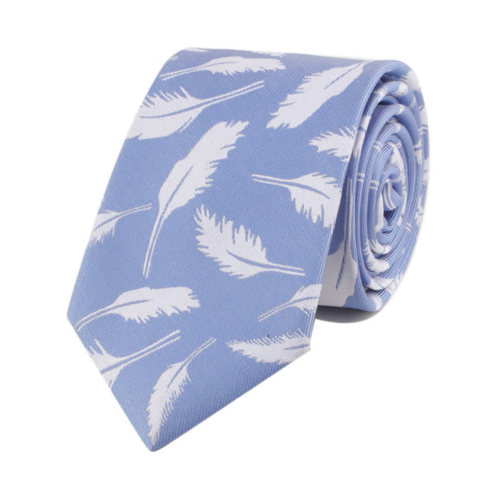 Herren Krawatte mit Federdruck Jacquard - Himmelblau - image 5