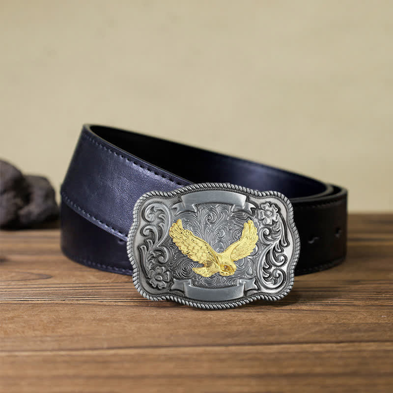 Herren DIY Ledergürtel mit goldener Tierschnalle