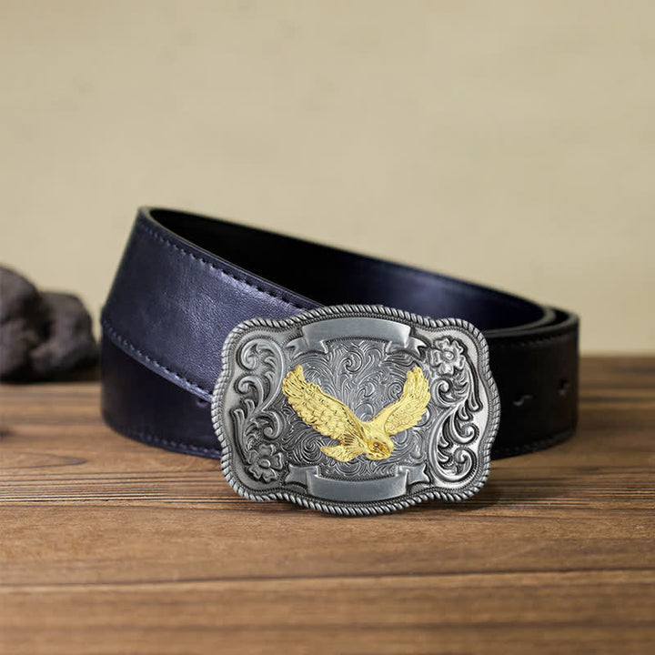 Herren DIY Ledergürtel mit goldener Tierschnalle