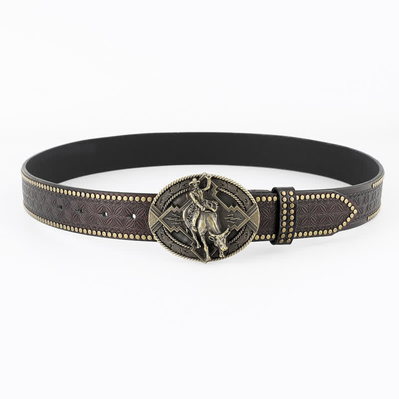 Herren Casual Retro Riding Bull Ledergürtel