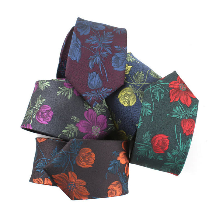 Herren-Krawatte mit Neuheitsblume mit Stiel - image 0