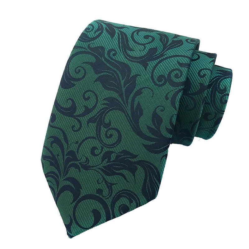 2-tlg. Männer Pflanzenwirbel Blumen Krawatten-Set - image 11