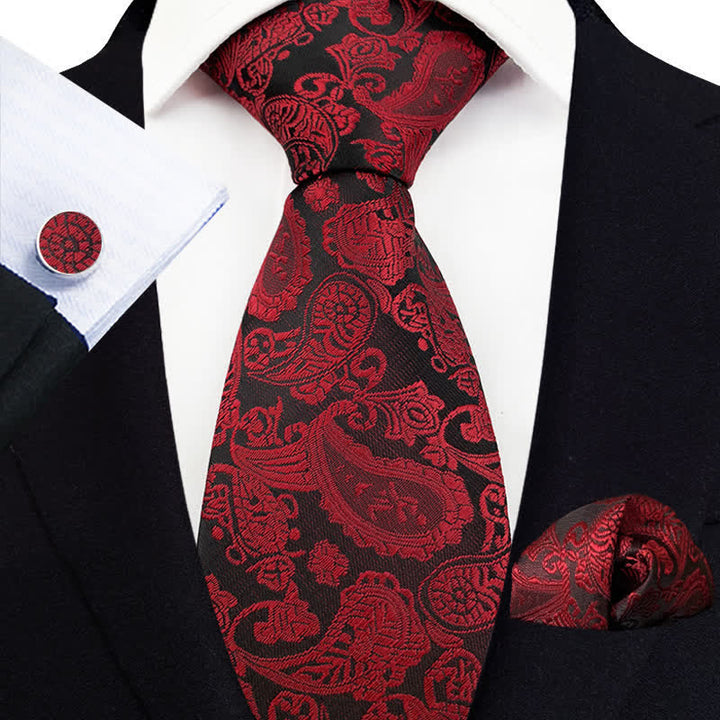 3-tlg. Set mit exotischer Paisley-Krawatte für Herren