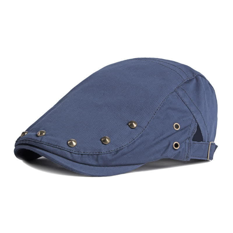 Hip-Pop-Rivete-Woll-Barette - Marineblau - Verstellbar (ca. 55-60 cm) - image 0