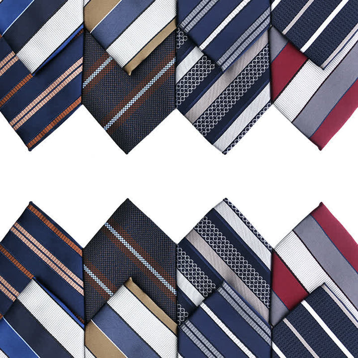 Elegante gestreifte Krawattenserie für Männer - image 0