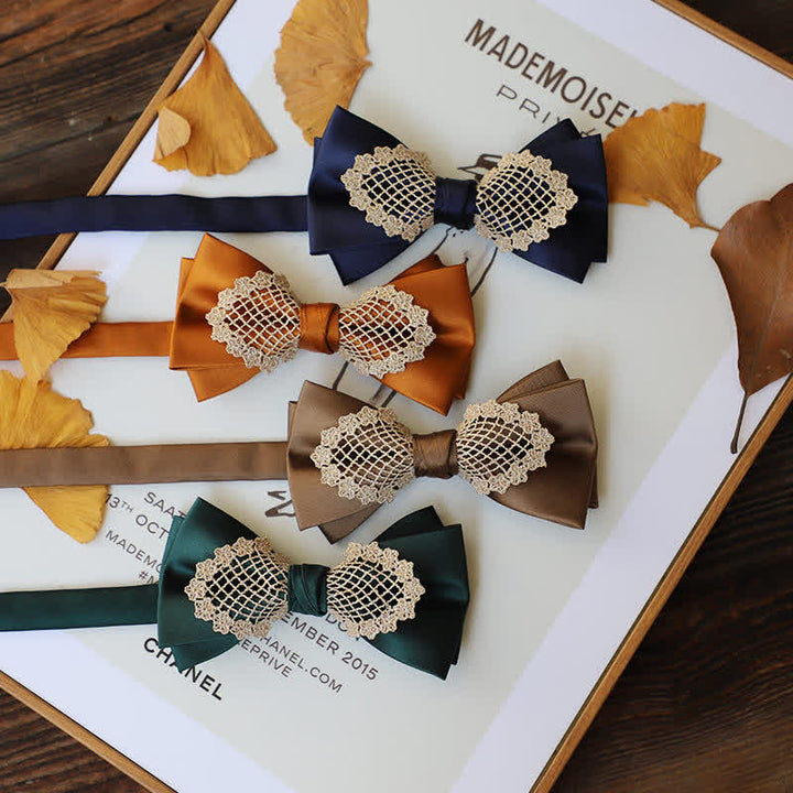 Elegante Blumen-Spitzen-Fliege für Herren