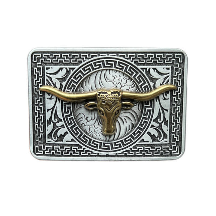 Herren DIY Western Schnalle Ledergürtel