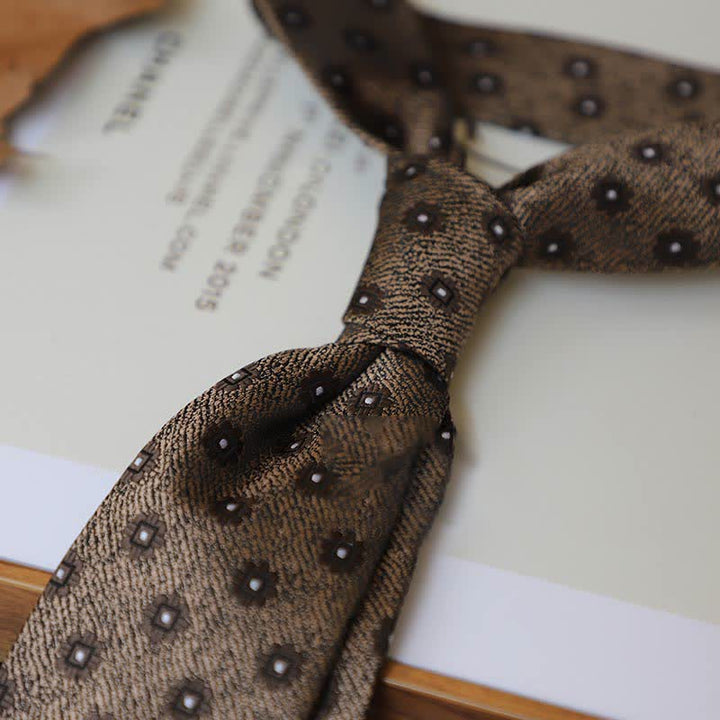 Krawatte der Serie 'Coffee Colors' mit Streifen und Paisley-Muster für Herren - Stil #21 - image 24