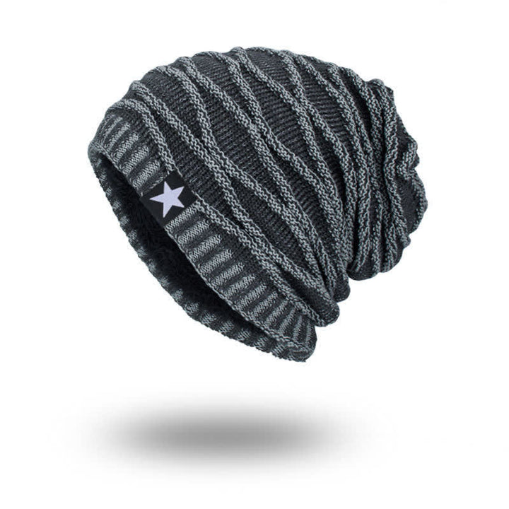 Fleece-gefütterte Fünf-Sterne-Mütze
