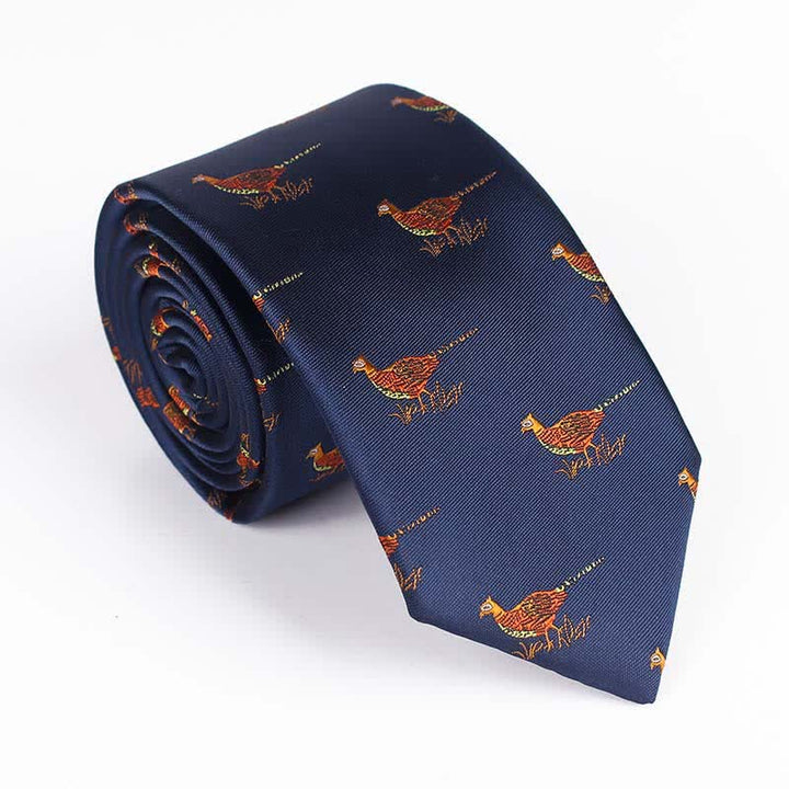 Herren Krawatte mit fliegendem Vogel gestickt 