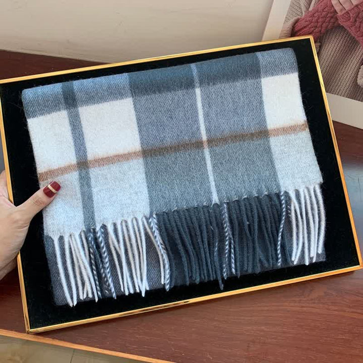 Unisex-Schal aus Lammfell im Edinburgh-Karo-Design, groß und warm - #25 - image 43