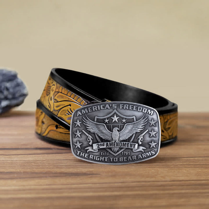 Herren DIY Adler Amerikas Freiheit Schnallen Ledergürtel