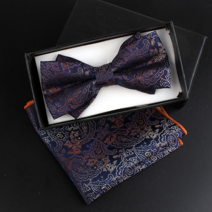2er-Set Neoklassische Paisley-Blumen-Fliegen für Herren