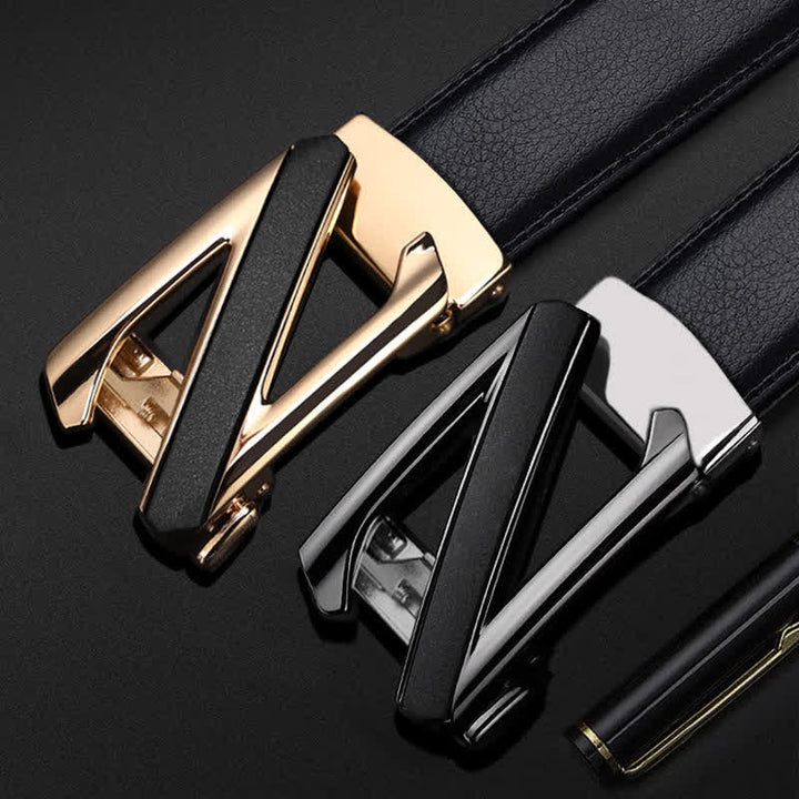 Luxuriöser geprägter automatischer Schnallengürtel für Herren aus Leder - image 2