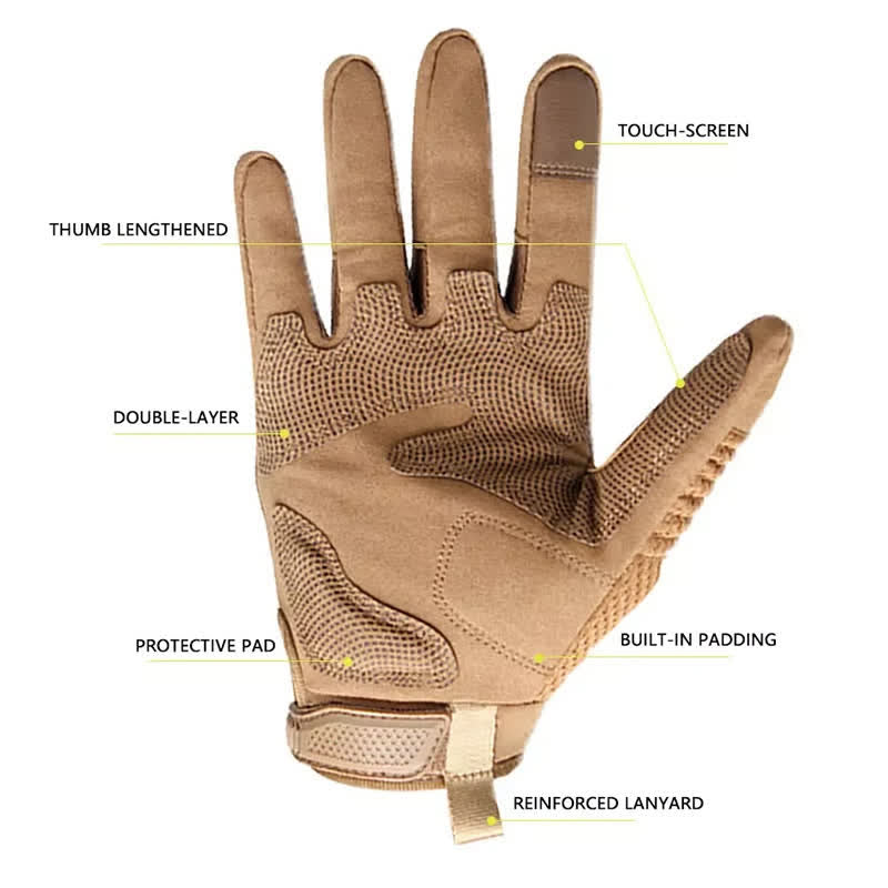 Gummi-Hartnoppen-Touchscreen-Taktikhandschuhe