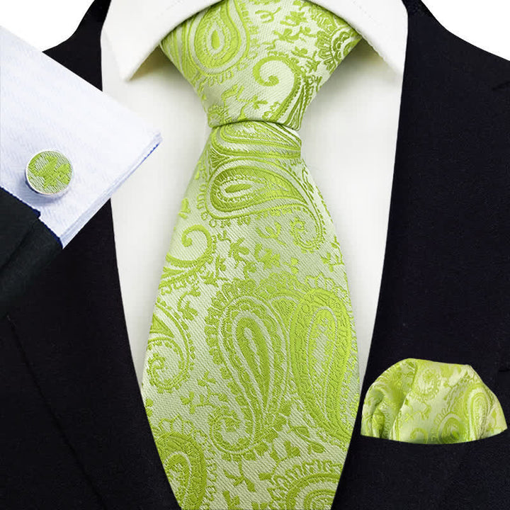 3-tlg. Set mit exotischer Paisley-Krawatte für Herren