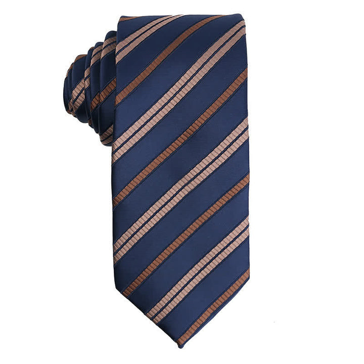 Elegante gestreifte Krawattenserie für Männer