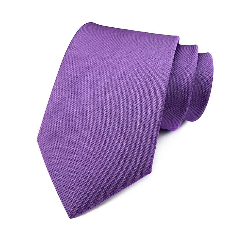 Männer Krawatte in Unifarben mit diskretem Twill-Muster