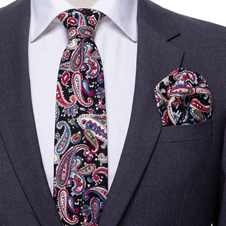 2er Set Exotische Paisley-Krawatten für Herren