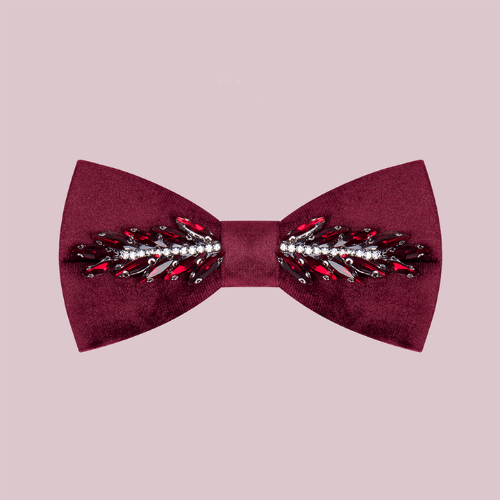 Herren Witty Crystal Samt Fliege