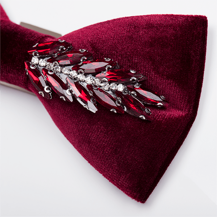 Herren Witty Crystal Samt Fliege