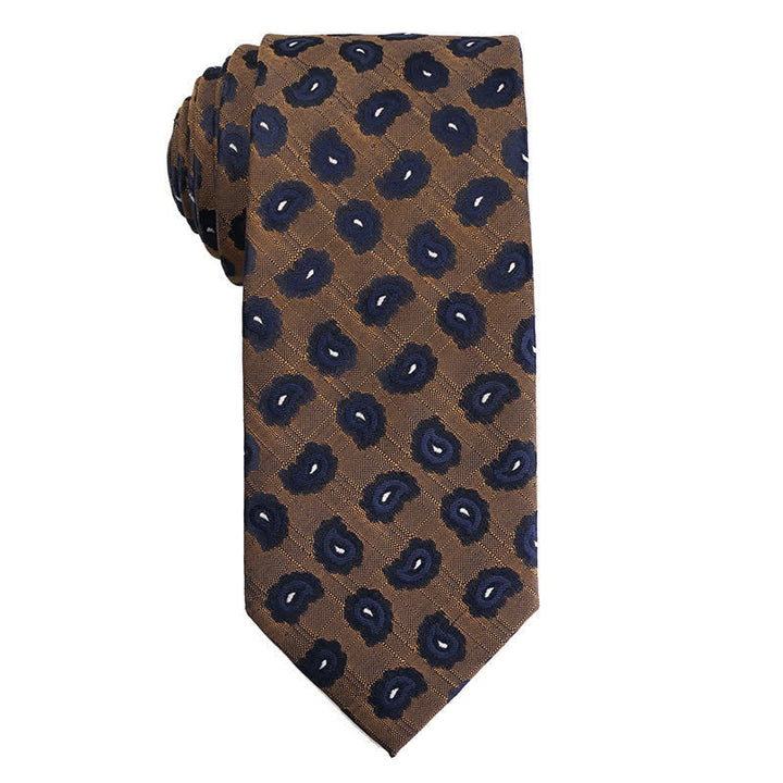 Gold-orangefarbene Paisley-Krawatte für Herren 