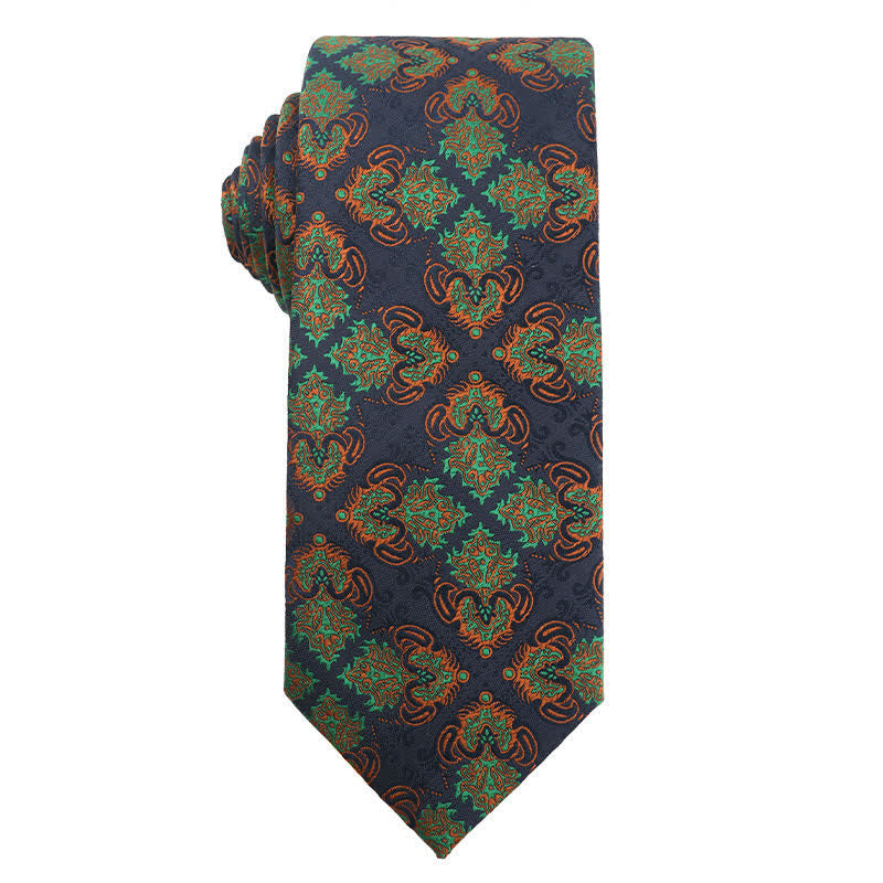 Herren Waldgrün Orange Serie Krawatte - Exotisch - image 2