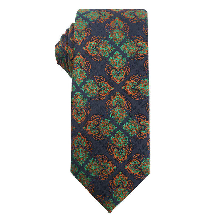 Herren Waldgrün Orange Serie Krawatte - Exotisch - image 2