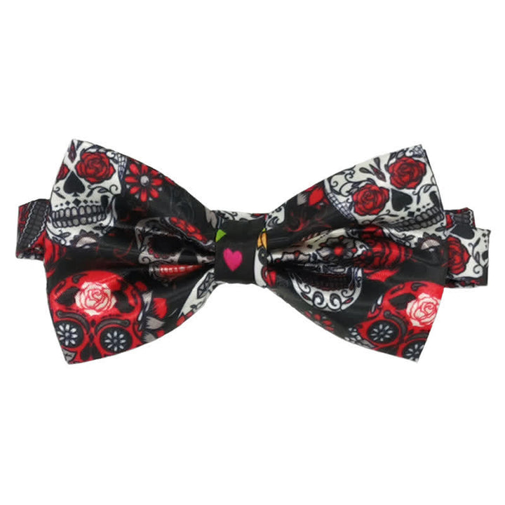 Halloween Herren-Fliege mit blutbespritztem Totenkopf