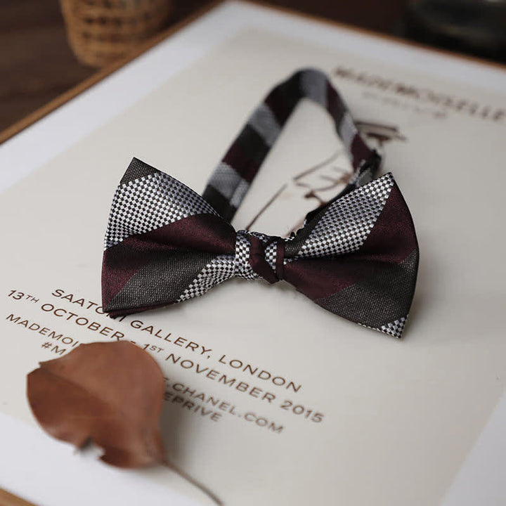 Herren Zarte Vintage Einfarbige Fliege